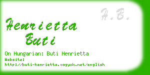 henrietta buti business card